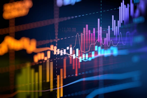 Abstract financial chart representing market trends, symbolising how a Halal Stock Screener supports confident navigation of Halal investments while maintaining Islamic finance principles.